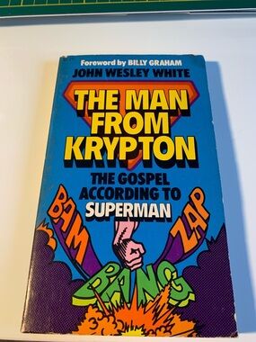 The Man From Krypton by John Wesley White - Bright Blue Comic Cover